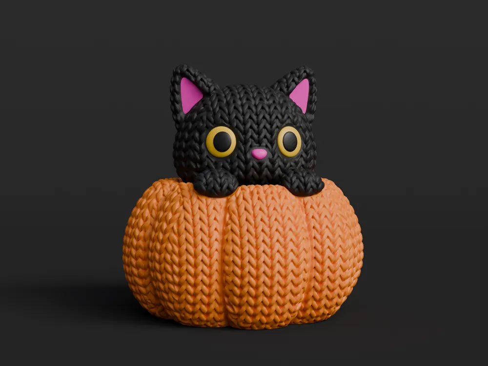 Halloween Pumpkin Cat