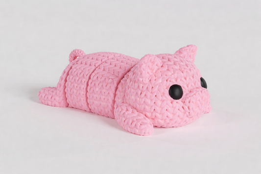Pig Articulated Fidget Keychain
