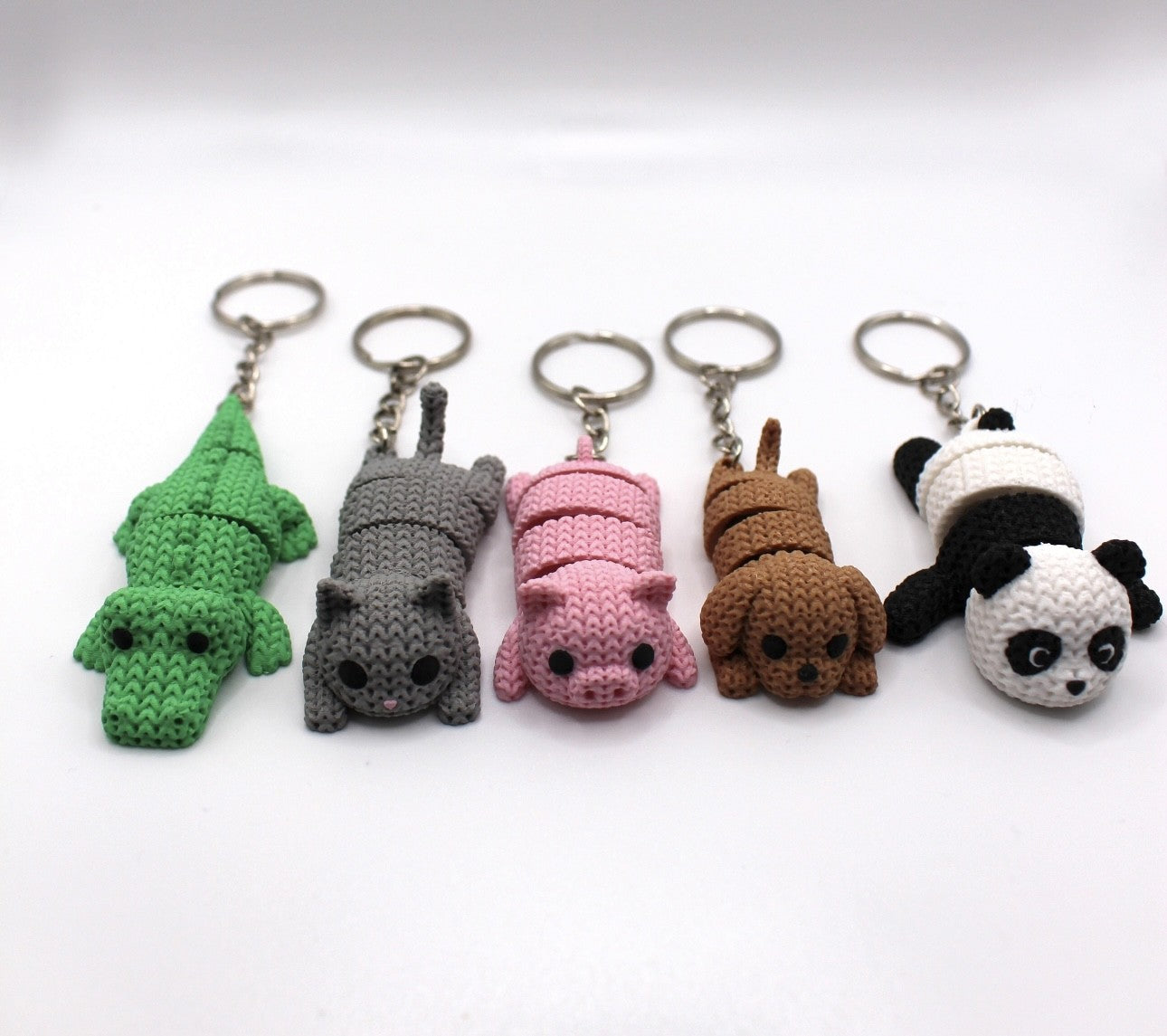 Pig Articulated Fidget Keychain