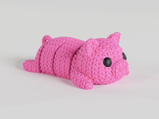 Pig Articulated Fidget Keychain